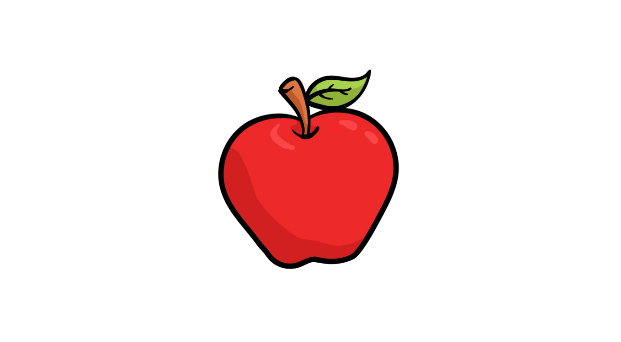 Draw A Cartoon Apple